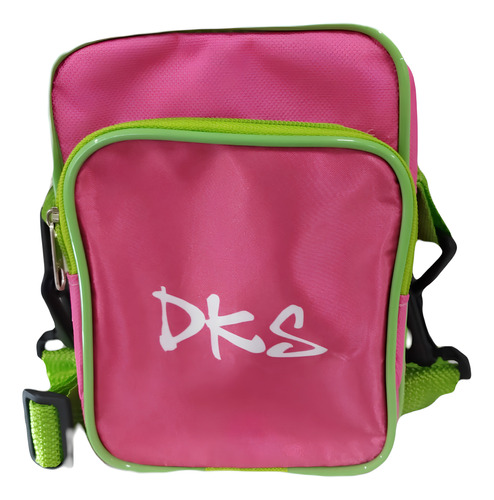 Shoulder Bag Dks Rosa E Verde Refletiva Alça Regulável 