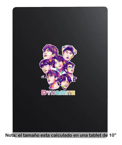 Etiqueta Sticker 10cm Bts Dynamite Dibujo Vector Popart 12b