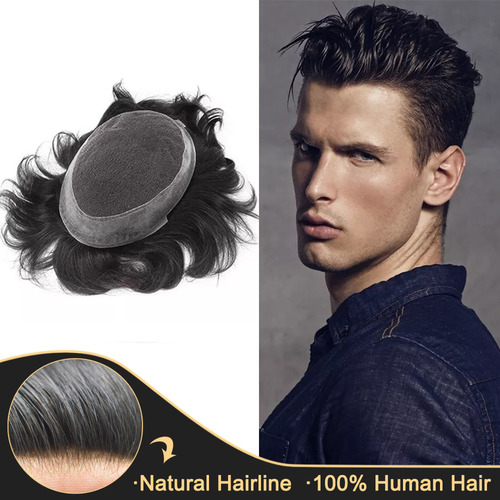 Protesis Capilar Indetectable Cabello 100% Humano 9x7 Pulgar