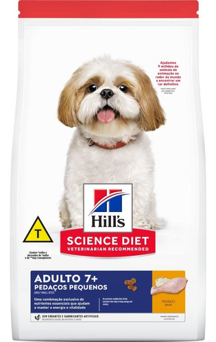 Alimento Hill's Science Diet 7+ para cão senior de raça pequena sabor frango em sacola de 6kg