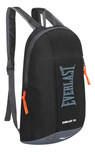 Mochilas Everlast Hombre Mujer Running Trekking Ciclismo Deportiva 10 Litros 15982 Negro