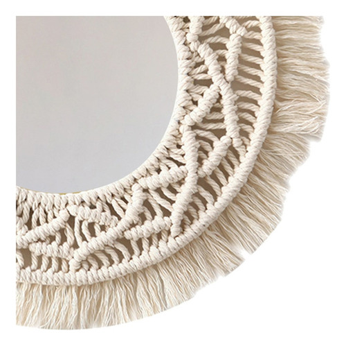 Tapiz Colgante De Pared Con Espejo De Macramé Boho Gramo
