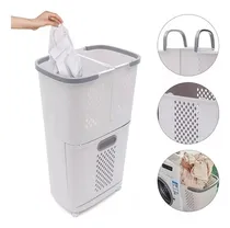 Comprar Carro Organizador Ropa Sucia, 3 Cestos Con Ruedas Premium®