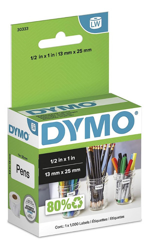 Rollo De Etiquetas Dymo® 550 (30333) 13 Mm X 25 Mm