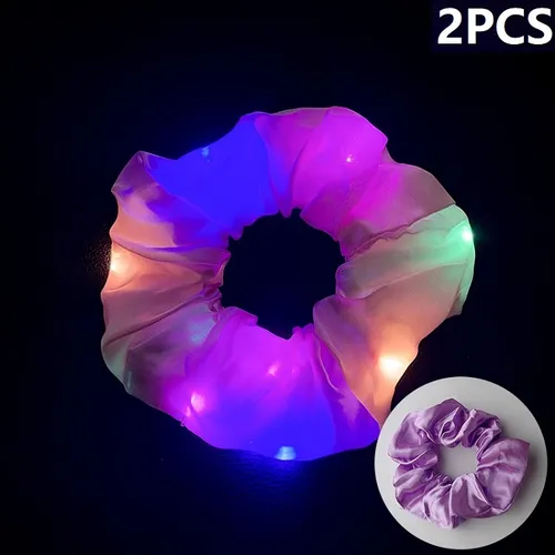 Moños, Cola, Bamba Con Luz Led Para El Cabello 2 Unidades