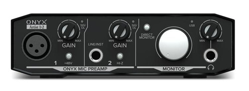 Mackie Onyx Artist 1.2 - Interfase 2x2 | Usb 2,0 | Entrada 1 Xlr + 1 Plug | 24-bits/192khz, Preamp Onix Boutique 48v 