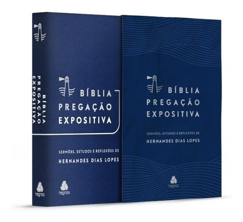 Bíblia Pregação Expositiva Ara Letra Normal Pu Luxo Azul