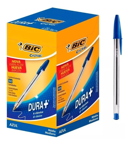 Lapiceras Bic Caja De 50 Unidades. Dura +. Ofertón!