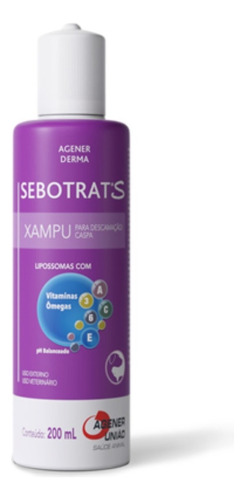 Sebotrat S 200ml Shampoo Tratamento Seborreia Seca Em Cães Fragrância Suave Tom De Pelagem Recomendado Todas