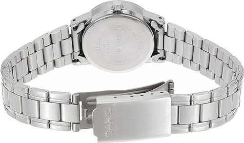 Reloj Casio Dama Ltp V002d 1b3 Acero Inox Fechador Cristal