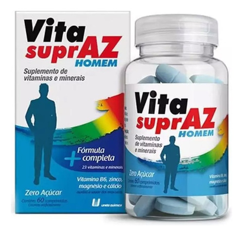Vita Supraz Homem Com 60 Comprimidos Vitaminas Minerais Sabor Without flavor