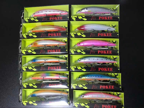 Pack 3 Señuelos De Pesca 39 G 11cm Marca Pokee Hundimiento