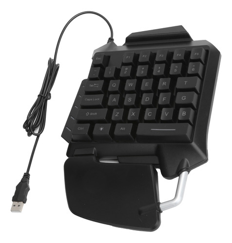 Teclado De Uma Mão Usb Portátil De 35 Teclas Com Fio