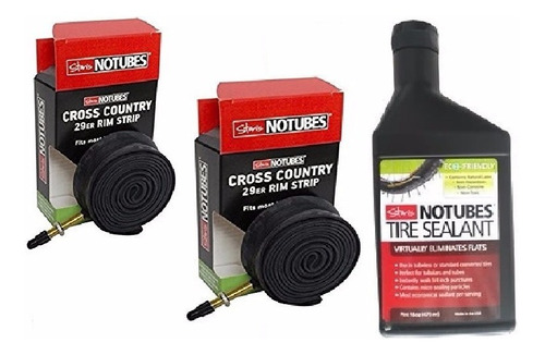 Kit Tubeless Notubes Selante 473ml + Fita Borracha C Valvula