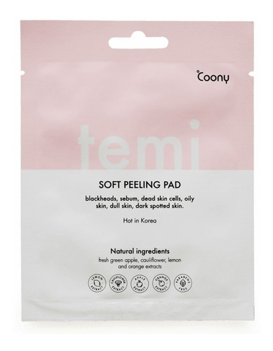 Almohadilla Spa Facial Coony Temi Soft Peeling Pad 1ml Tipo De Piel Normal