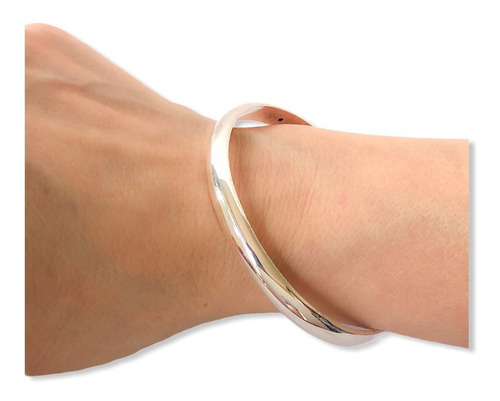 Pulsera Esclava De Plata 925 Ancho 7 Mm Diámetro 75