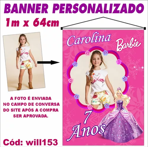 Banner Aniversário Infantil Barbie