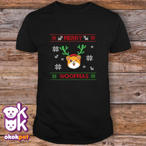 Playera Merry Woofmas Caballero