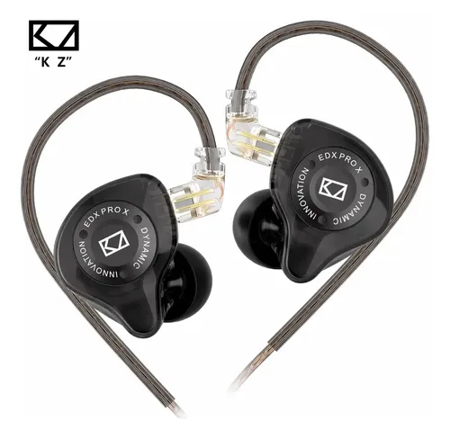 Fone De Ouvido In-ear Gamer Kz Edx Pro X Sem Microfone Preto