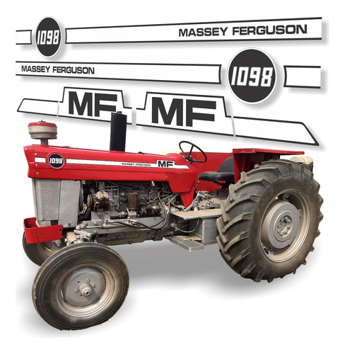Kit De Calcos Símil Original Massey Ferguson 1098