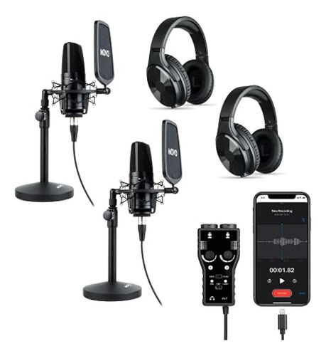 Paquete De Equipo Movo iPhone Podcast Para 2-2x Pro Condensa