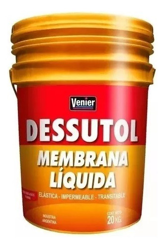 Pintura Techos Dessutol Membrana Líquida Venier 20 Kg