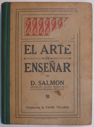 Arte De Enseñar 1912 Salmon Fanor Velasco Traductor