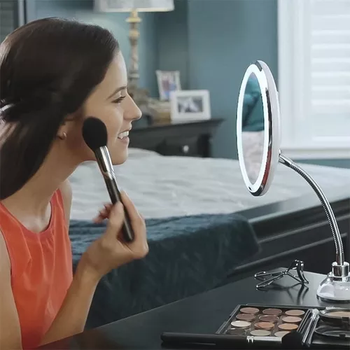 Espejo Con Luz Led Aumento Zoom X5 Cosmetico Maquillaje