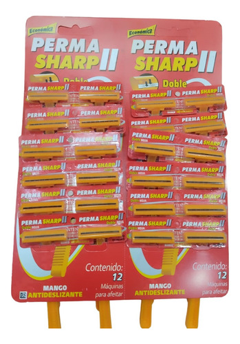 Rastrillo Para Afeitar Rasurar Perma Sharp Ii 24 Pzas