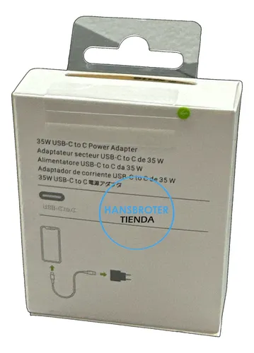Cargador Rápido Para Iphone 16e Ficha Pd Usb C Blanco Y Gris