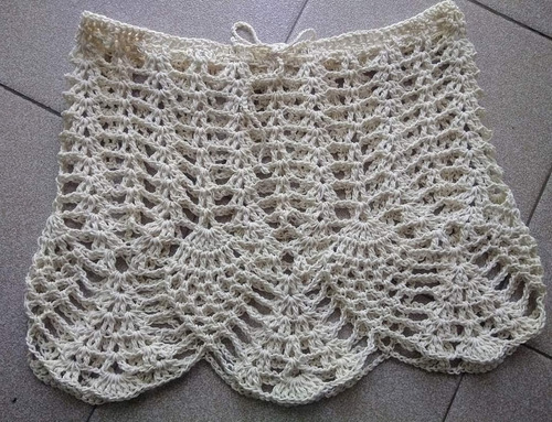 Falda Tejida Crochet Corta 