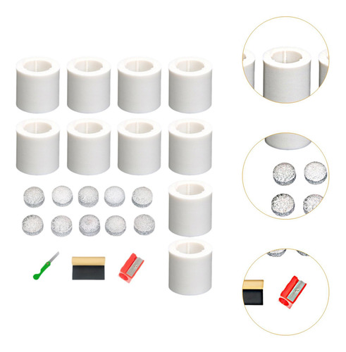 10pcs Billard Cue Stick Ferrules Set Compacto Instalación