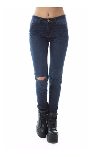 47 Street Pantalon De Jean Modelo Alone Con Rotura