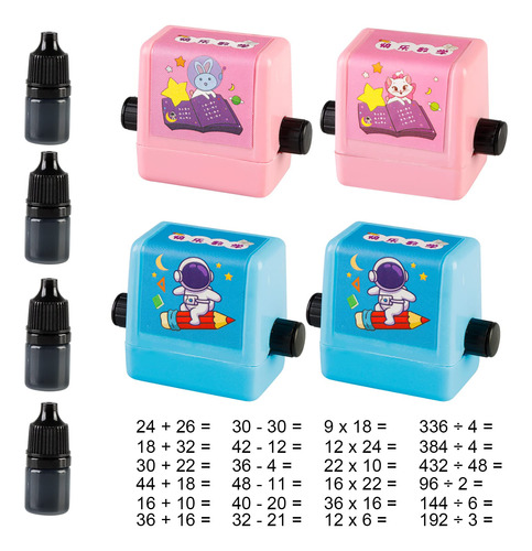 Sello Rodillo Matematica  4 Inteligente Matematico Para