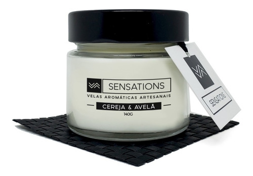 Cereja E Avelã - Vela Aromática Perfumada Decorativo 140g