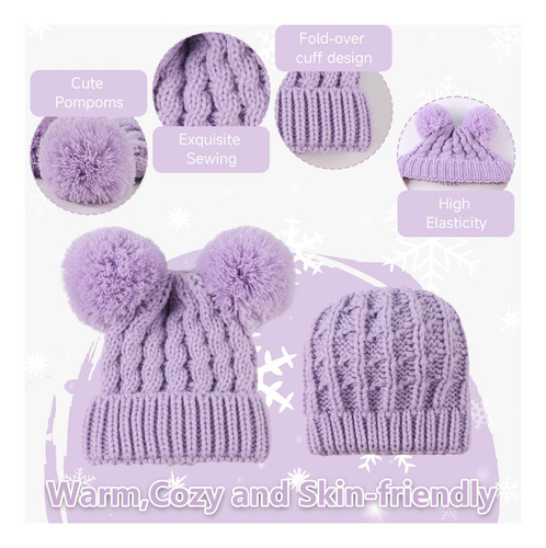 Gorro De Invierno Para Bebé Con Pompón, Gorro De Punto