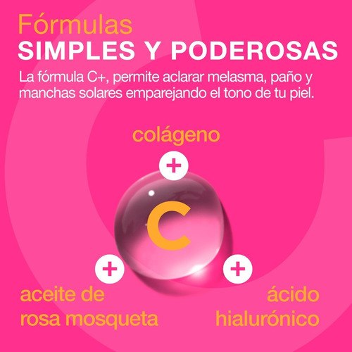 Imagen 2 de 7 de Serum Vitamina C Ácido Hialurónico Colágeno Rosa Mosqueta