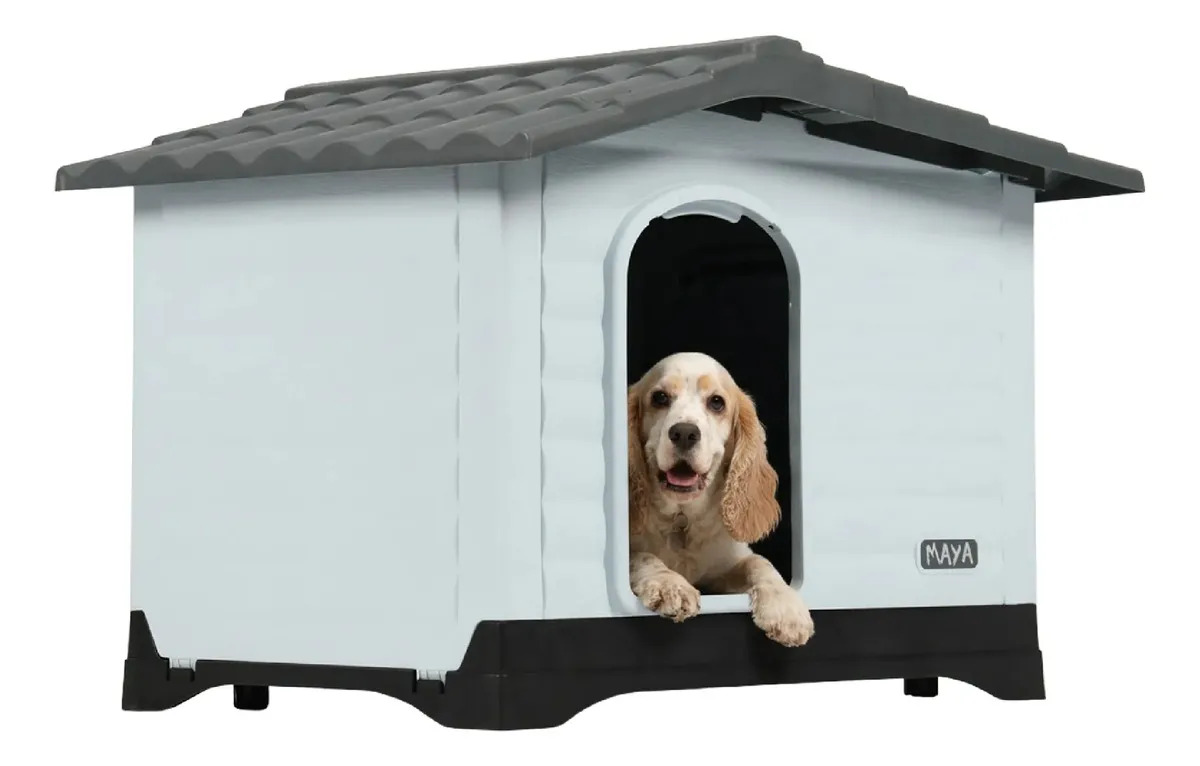 Casa para Perro Poli Pets Grande, Armable y Resistente al Agua con Ventilación