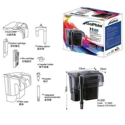 Filtro De Cascada Para Acuarios 370l/h Dophin Pethome