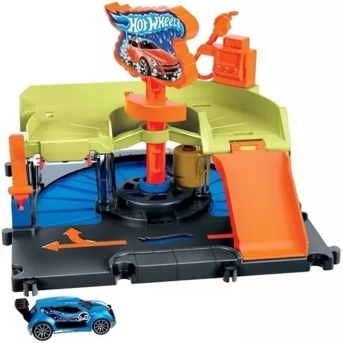 Pista Brinquedo Lava Rápido Carrinho Infantil Posto Garagem MDF Carrinhos