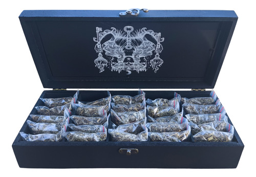Caixa Deusa Tríplice Wicca Herbário 30 Unidades