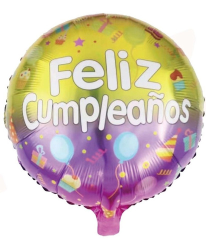 Docena Globos De Aluminio Feliz Cumpleaños 18´´o 45cm