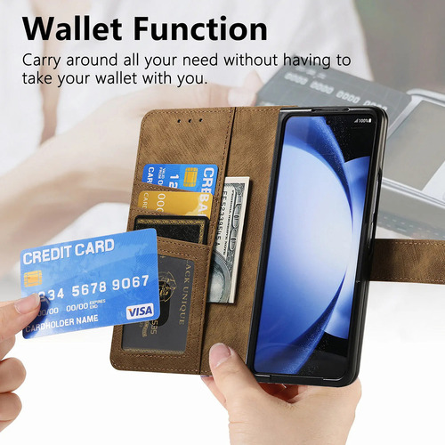 Funda Tipo Cartera 2 En 1 Con Cierre Magnético For Tarjetas