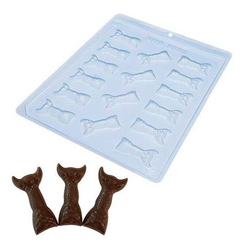 Kit Formas Chocolate Cauda De Sereia + Fundo Do Mar