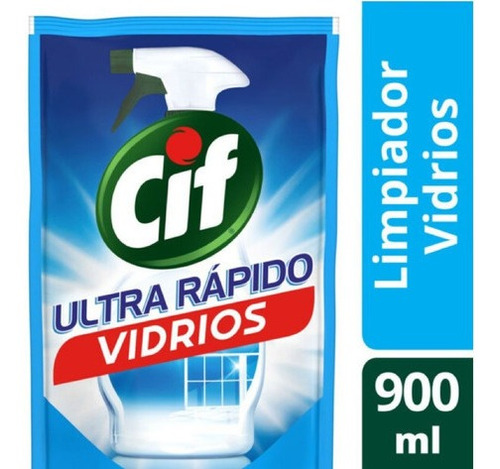 Cif Limpiador De Vidrios Ultra Rápidos Doypack X 900 Ml