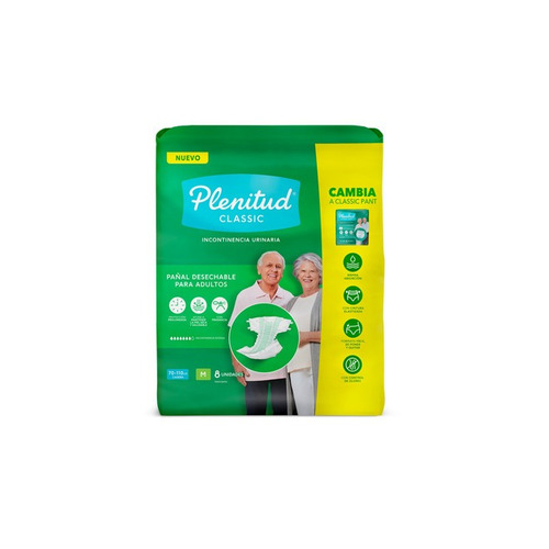 Imagen 3 de 3 de Pañales para adultos descartables Plenitud Pañal Classic M x 16 u