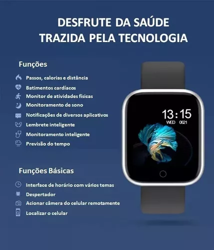 Relógio Smartwatch P70 + Duas Pulseiras E Película - Prata