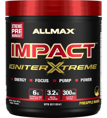 Allmax Nutrition Impact Igniter Extreme 40 Servicios 