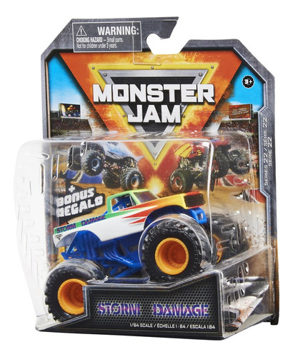 Vehículo De Juguete Monster Jam Storm Damage Serie 22 Color Verde