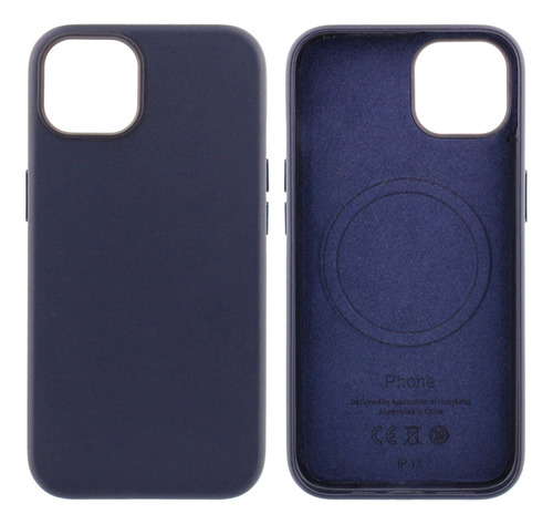 Case Para iPhone 13 Piel Sintética Con Magsafe Azul